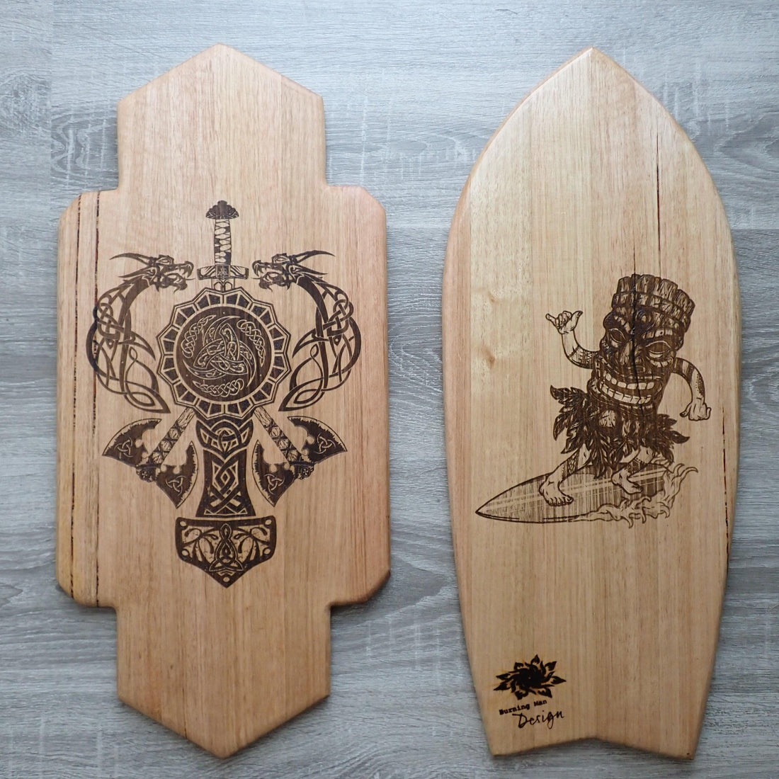 Custom Skateboard Decks - Burning Man Designs