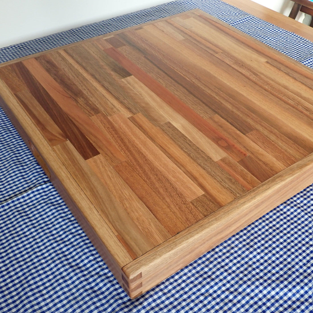Spotted Gum Stove Top Cover / Serving Tray - Burning Man Designs